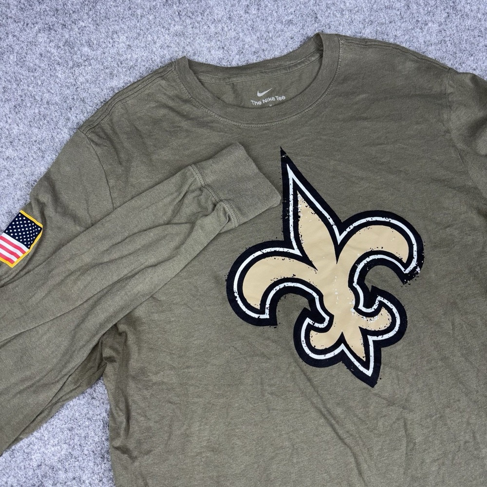 Nike New Orleans Saints Salute To Service Shirt Mens Medium Long Sleeve NFL EUC